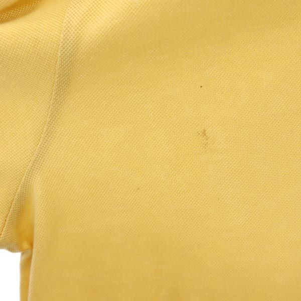 Burberrys バーバリーズ 90s オールド ワンポイント刺繍 半袖 ポロシャツ M 黄 鹿の子 レディース