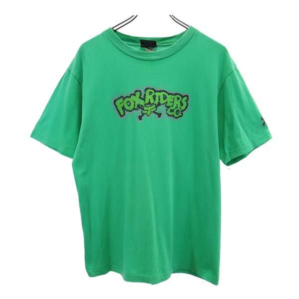 FOX RACING フォックスレーシング ロゴ プリント 半袖 Tシャツ L 緑 メンズ