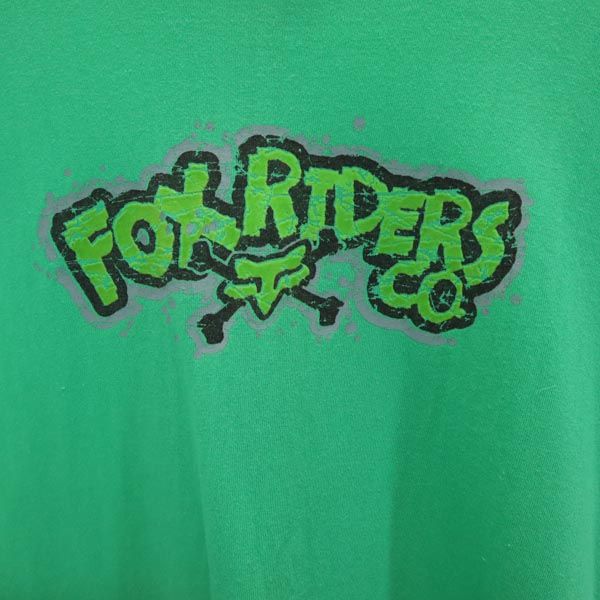 FOX RACING フォックスレーシング ロゴ プリント 半袖 Tシャツ L 緑 メンズ