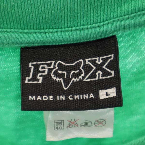 FOX RACING フォックスレーシング ロゴ プリント 半袖 Tシャツ L 緑 メンズ