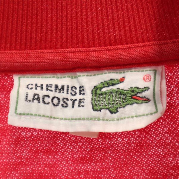 LACOSTE ラコステ ワンポイント 半袖 ポロシャツ 赤 メンズ