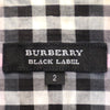 バーバリーブラックレーベル 三陽商会 チェック柄 半袖 シアサッカー地 シャツ 2 黒系 BURBERRY BLACK LABEL メンズ