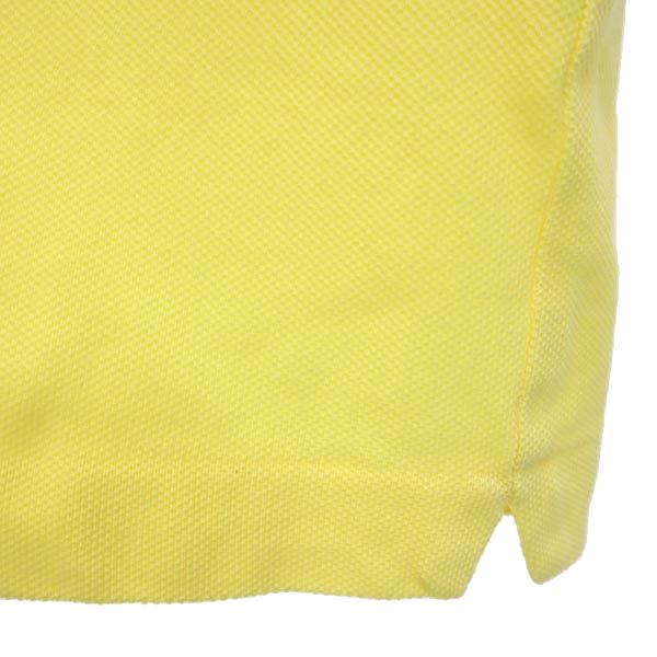 ダックス 日本製 ロゴ刺繍 ゴルフ 半袖 ポロシャツ 4 イエロー DAKS 鹿の子 メンズ