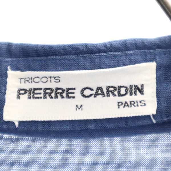 Pierre Cardin ピエールカルダン リネンブレンド ロゴ刺繍 半袖 ポロシャツ M ネイビー メンズ