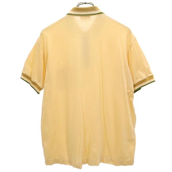 ダックス ロゴ刺繍 ゴルフ 半袖 ポロシャツ L ベージュ系 DAKS 鹿の子 メンズ