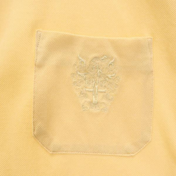 ダックス ロゴ刺繍 ゴルフ 半袖 ポロシャツ L ベージュ系 DAKS 鹿の子 メンズ