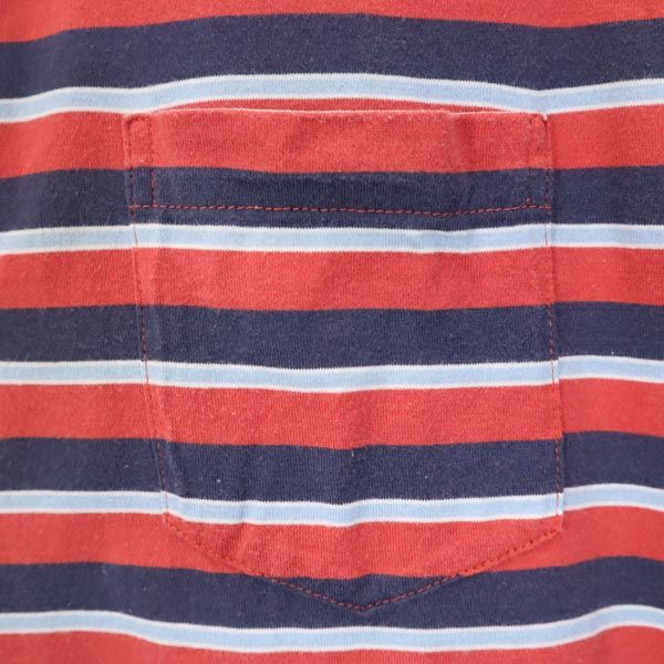 Polo by Ralph Lauren ポロバイラルフローレン ボーダー柄 半袖 ポロシャツ XL 赤×ネイビー メンズ