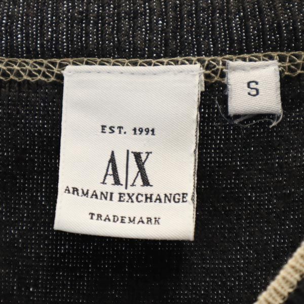 ARMANI EXCHANGE アルマーニエクスチェンジ 半袖 Vネック カットソー S グレー シャツ レディース