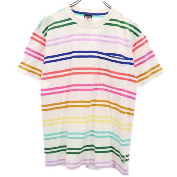 Columbia コロンビア ボーダー柄 半袖 Tシャツ M アウトドア メンズ