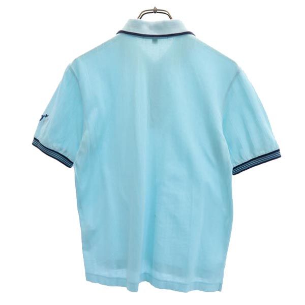 KENZO ケンゾー ストライプ柄 ゴルフ 半袖 ポロシャツ 1 水色系 鹿の子 レディース