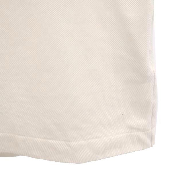 DAKS ダックス 日本製 ロゴ刺繍 ゴルフ 半袖 ポロシャツ L 白系 鹿の子 メンズ