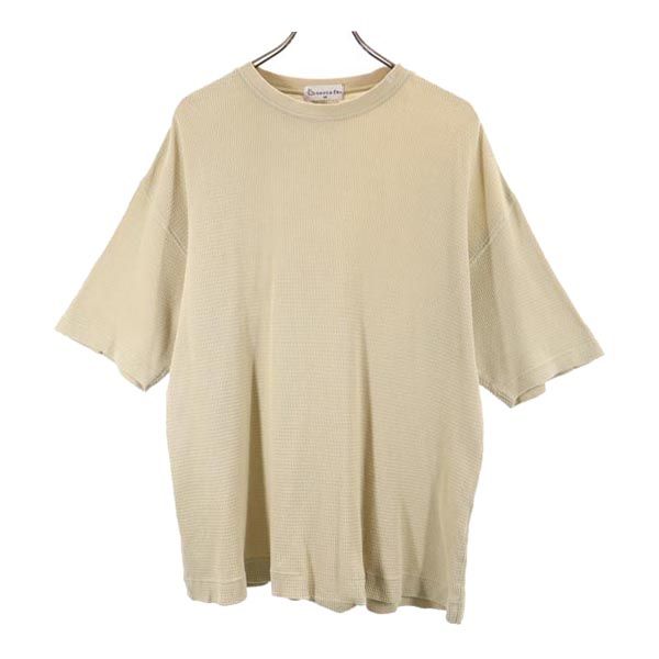 santa fe サンタフェ 日本製 バックプリント 半袖 Tシャツ 48 ベージュ系 メンズ