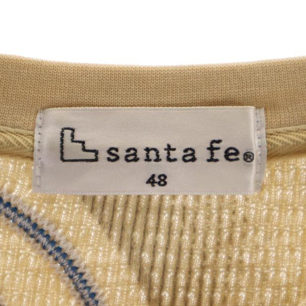santa fe サンタフェ 日本製 バックプリント 半袖 Tシャツ 48 ベージュ系 メンズ