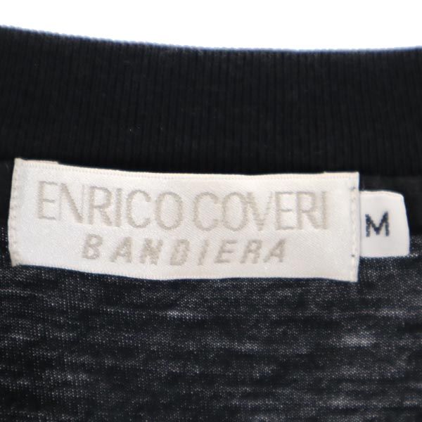 Enrico Coveri エンリココベリ 半袖 Tシャツ M 黒 クルーネック メンズ