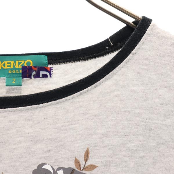 KENZO GOLF ケンゾーゴルフ 日本製 刺繍 半袖 Tシャツ 2 グレー系 メンズ