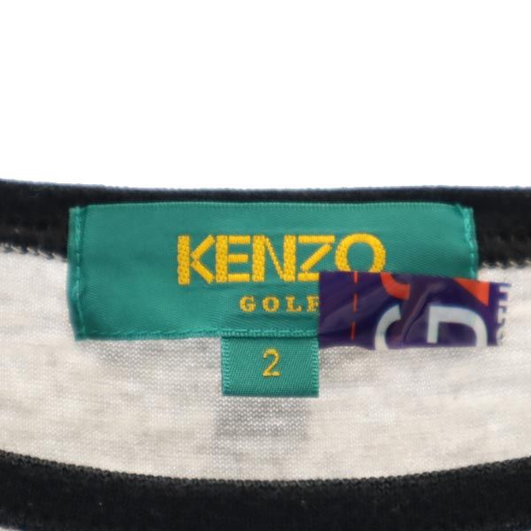 KENZO GOLF ケンゾーゴルフ 日本製 刺繍 半袖 Tシャツ 2 グレー系 メンズ