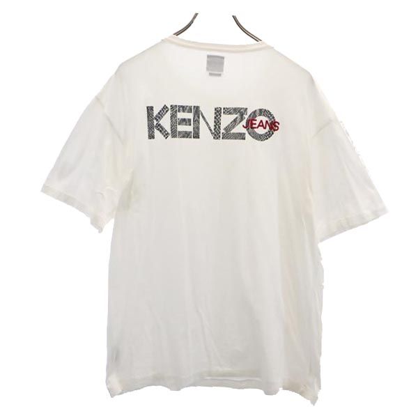 KENZO JEANS ケンゾージーンズ バックプリント 半袖 Tシャツ FREE ホワイト系 メンズ
