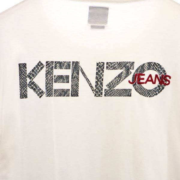 KENZO JEANS ケンゾージーンズ バックプリント 半袖 Tシャツ FREE ホワイト系 メンズ