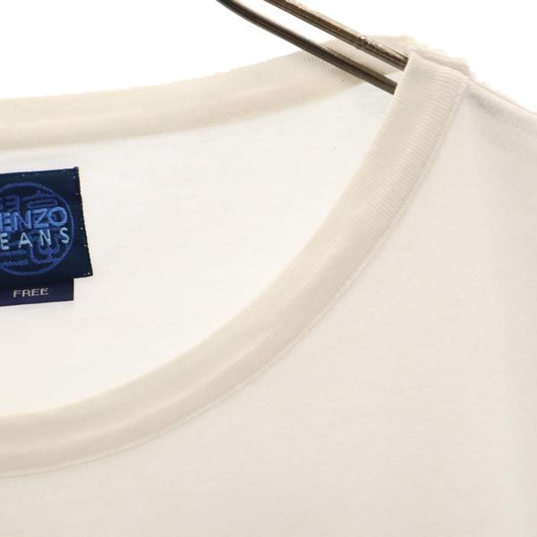 KENZO JEANS ケンゾージーンズ バックプリント 半袖 Tシャツ FREE ホワイト系 メンズ