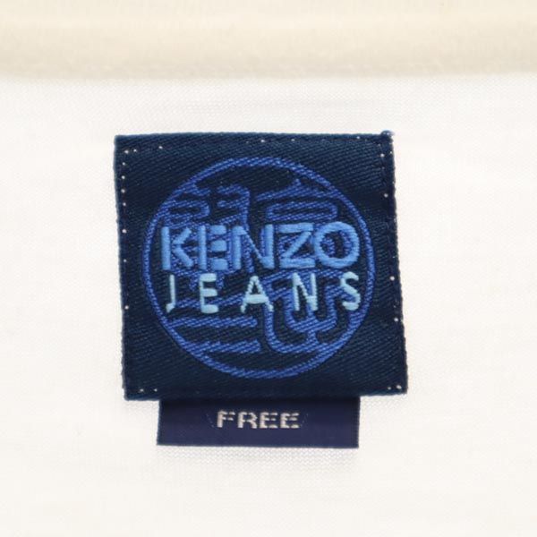 KENZO JEANS ケンゾージーンズ バックプリント 半袖 Tシャツ FREE ホワイト系 メンズ