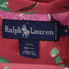 ラルフローレン 花柄 半袖 オープンカラーシャツ 4 ピンク系 RALPH LAUREN 開襟 レディース