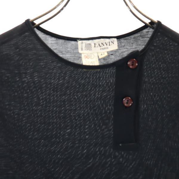 LANVIN ランバン イタリア製 半袖 カットソー 40 黒 レディース