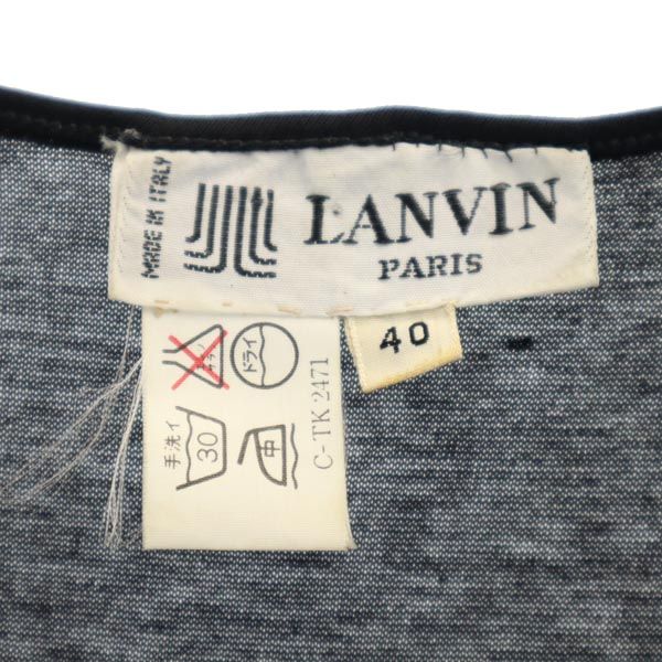 ランバン イタリア製 半袖 カットソー 40 黒 LANVIN レディース