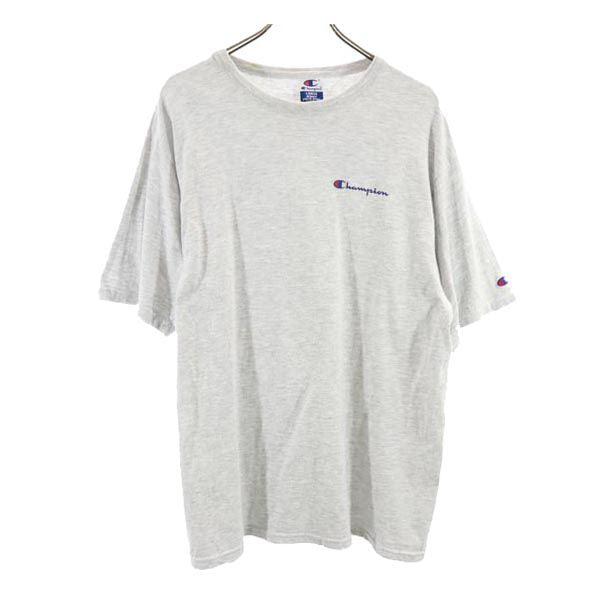 Champion チャンピオン ロゴプリント 半袖 Tシャツ L グレー クルーネック メンズ