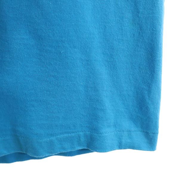 ミッキーマウス プリント 半袖 Tシャツ ブルー系 メンズ