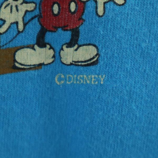 ミッキーマウス プリント 半袖 Tシャツ ブルー系 メンズ