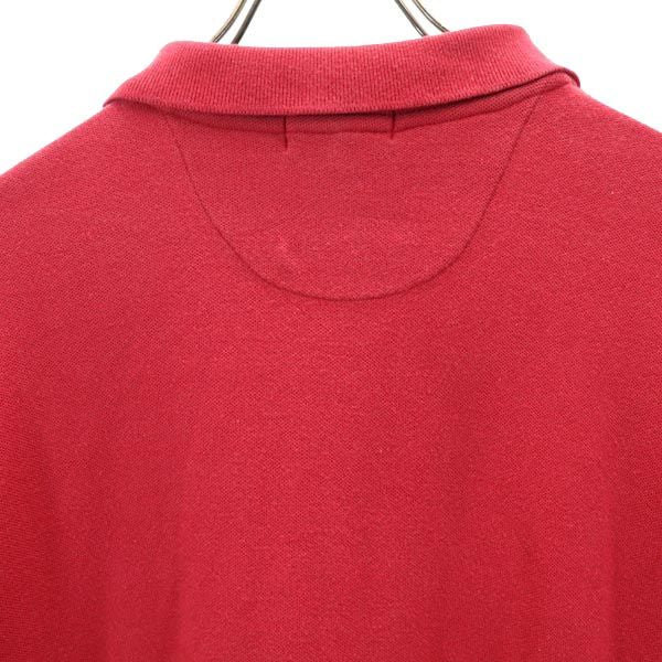 IZOD アイゾット 半袖 ポロシャツ L 赤系 鹿の子 メンズ