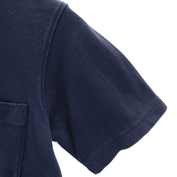 FRED PERRY フレッドペリー 日本製 半袖 ポロシャツ S ネイビー系 鹿の子 レディース