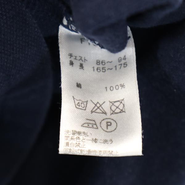 FRED PERRY フレッドペリー 日本製 半袖 ポロシャツ S ネイビー系 鹿の子 レディース