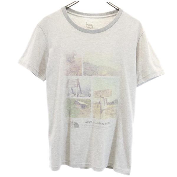 THE NORTH FACE ノースフェイス NT31484 プリント 半袖 Tシャツ L グレー アウトドア メンズ