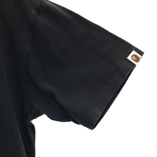 BAPE ベイプ 日本製 プリント 半袖 Tシャツ L 黒系 ロゴ メンズ