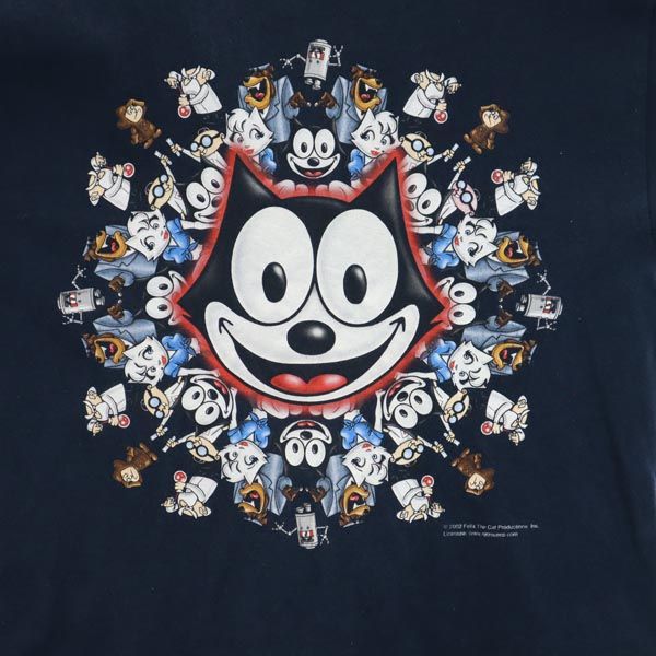 ALSTYLE APPAREL&ACTIVEWEAR アルスタイルアパレルアンドアクティブウェアー Felix プリント 半袖 Tシャツ M 紺系 メンズ