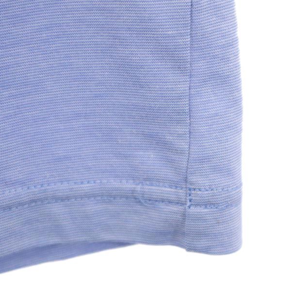 ダックス 日本製 半袖 ヘンリーネック Tシャツ M ブルー系 DAKS ロゴ メンズ