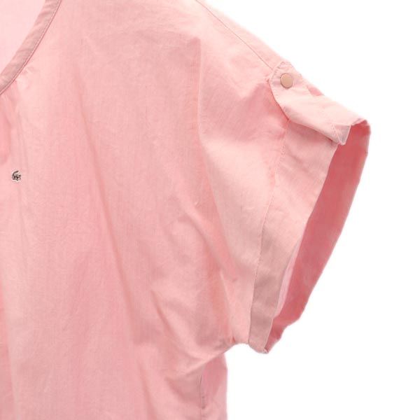 LACOSTE ラコステ 半袖 ハーフボタン カットソー 40 ピンク 半袖シャツ レディース