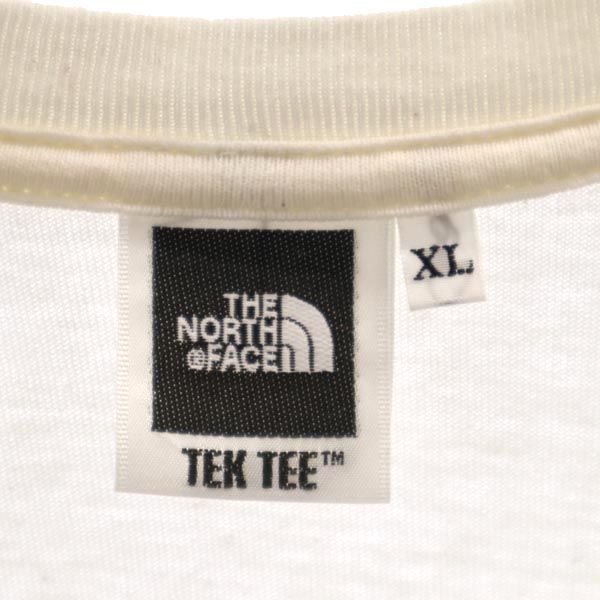 THE NORTH FACE ザノースフェイス TEK TEE NT31230 プリント 半袖 Tシャツ XL 白系 アウトドア ロゴ メンズ