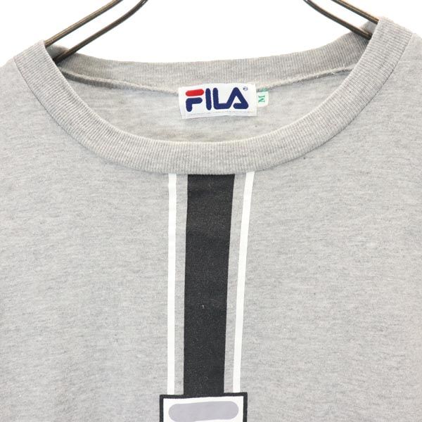 FILA フィラ プリント 半袖 Tシャツ M グレー メンズ