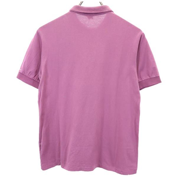 Calvin klein カルバンクライン 半袖 ポロシャツ M 紫 袖ロゴ プリント レディース