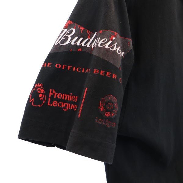 バドワイザー バックプリント 半袖 Tシャツ M ブラック系 Budweiser ロゴ メンズ