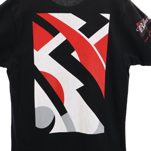 バドワイザー バックプリント 半袖 Tシャツ M ブラック系 Budweiser ロゴ メンズ