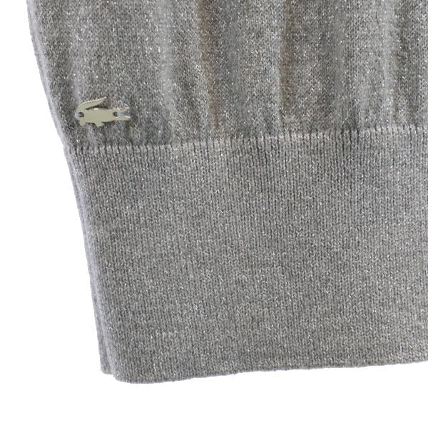 LACOSTE ラコステ 半袖 セーター M グレー系 ニット レディース