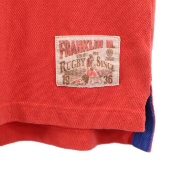 FRANKLIN&MARSHALL フランクリンマーシャル イタリア製 半袖 ポロシャツ L オレンジ系 メンズ