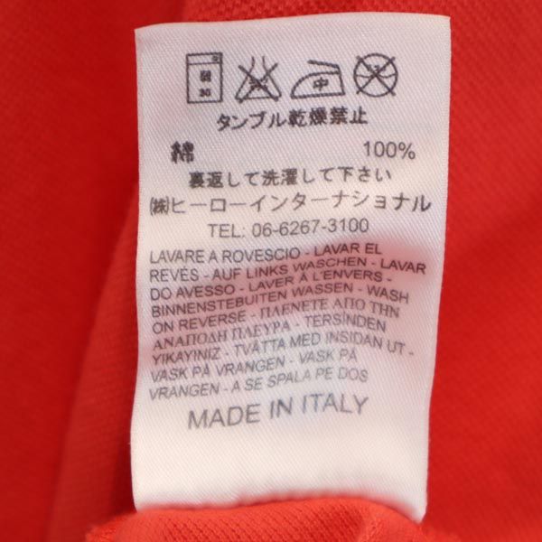 FRANKLIN&MARSHALL フランクリンマーシャル イタリア製 半袖 ポロシャツ L オレンジ系 メンズ