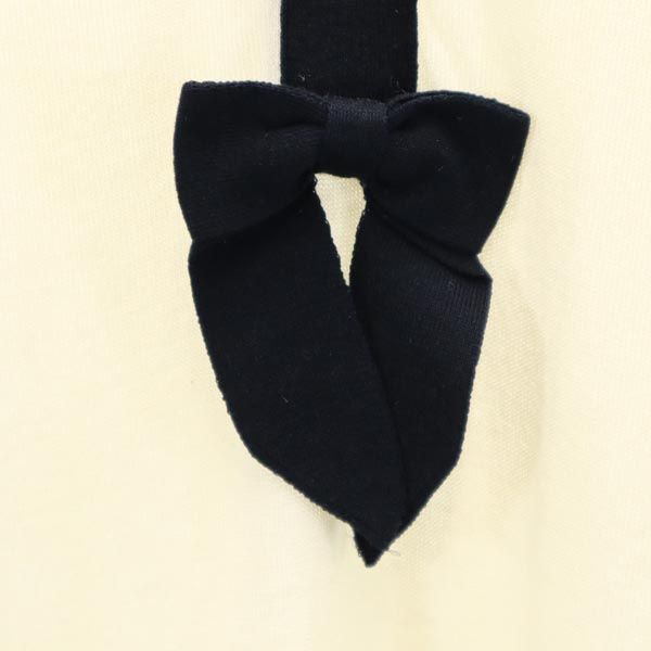 LANVIN ランバン 半袖 襟付き セーター アイボリー×ブラック ニット レディース