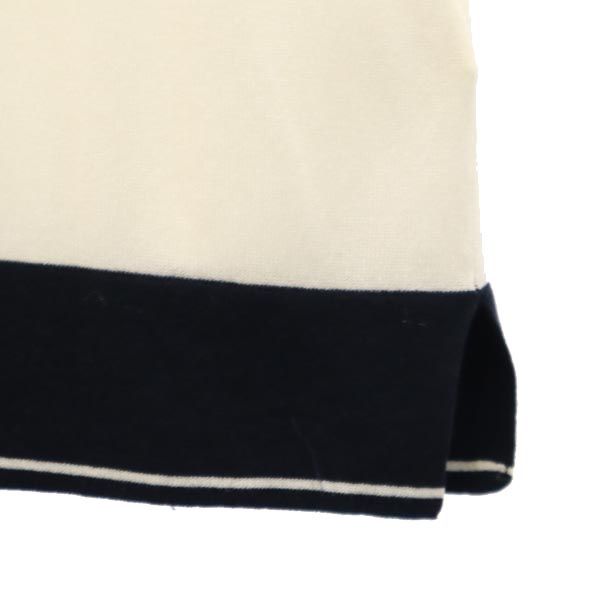 LANVIN ランバン 半袖 襟付き セーター アイボリー×ブラック ニット レディース