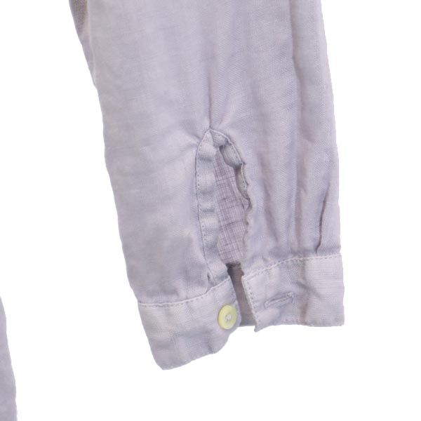 ワンハンドレッドトゥエンティーパーセントリノ イタリア製 リネン 長袖 シャツ 40 紫系 120% lino チュニック レディース