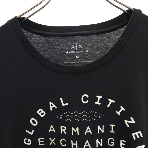 アルマーニエクスチェンジ プリント 半袖 Tシャツ M ブラック系 ARMANI EXCHANGE レディース